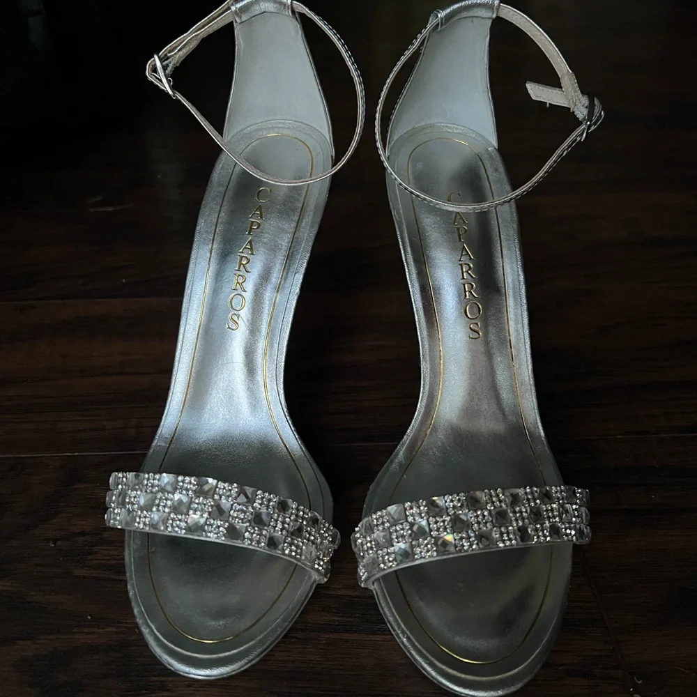 Silver Rhinestone Heels - Picture 2 of 4